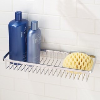 Hotelier 15" Basket Bathroom Shelf in Polished Chrome
