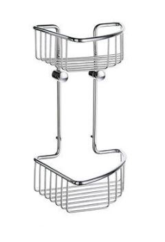 Sideline 6-1/2" 2-Tier Shower Corner Soap Basket in Chrome