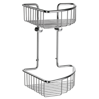 Sideline 8-1/4" 2-Tier Shower Corner Soap Basket in Chrome