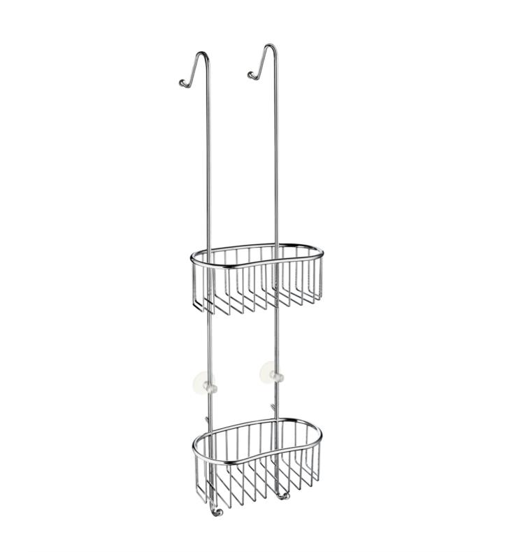 Sideline 8-1/2" Hanging 2-Tier Shower Basket in Chrome
