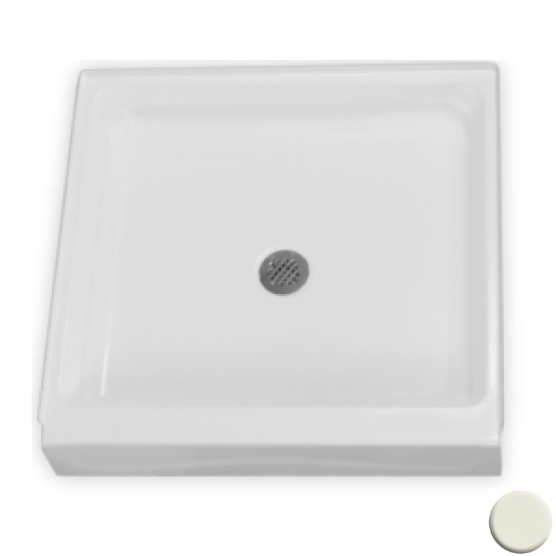 AcrylX 36x35x7" Shower Base w/6" Threshold in Biscuit