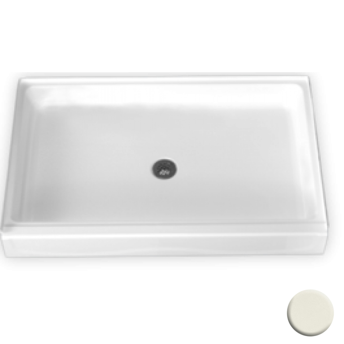AcrylX 54x35x7" Shower Base w/6" Threshold in Biscuit