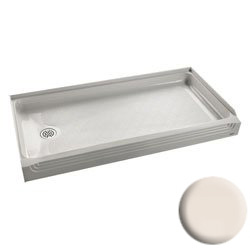 Acrylux Shower Base 59-7/8x31-1/4x6-1/8" in Bone Center Drn