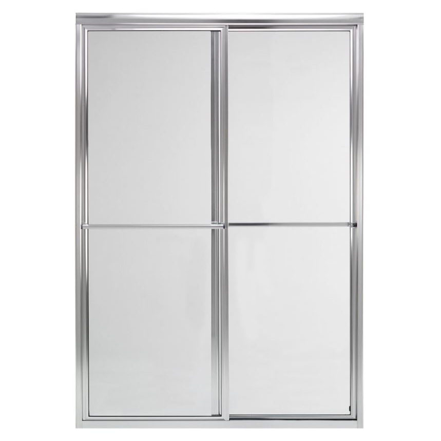 STYLEMATE 48" By-Pass Framed Shower Door Silver/Clear Glass
