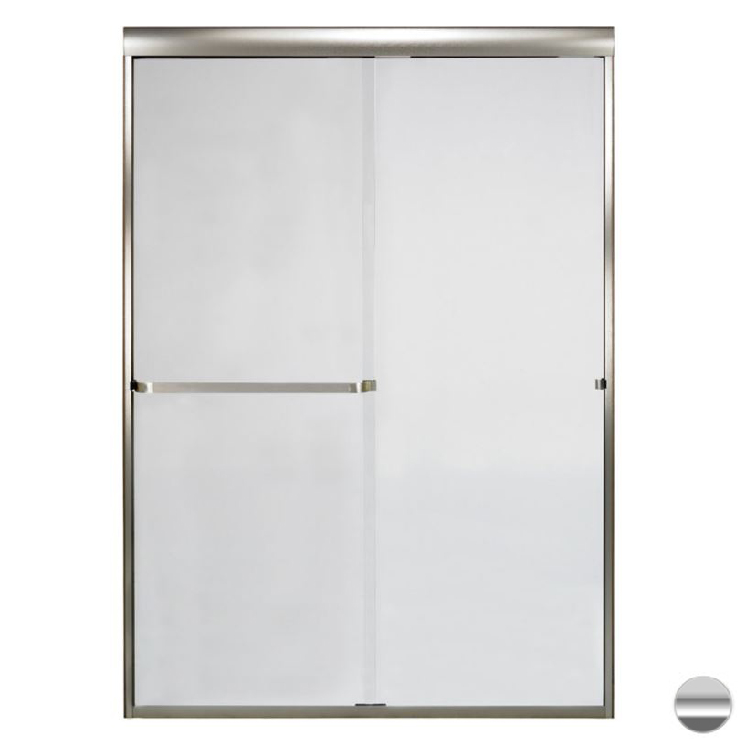 STYLEMATE 48" By-Pass Frameless Shower Door in Silver/Clear