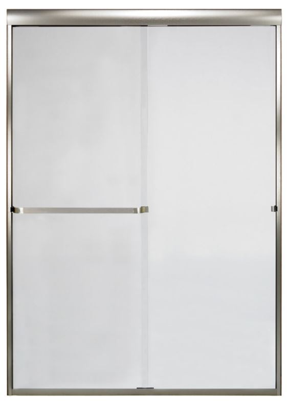 STYLEMATE 48" By-Pass Frameless Shower Door in Nickel/Clear