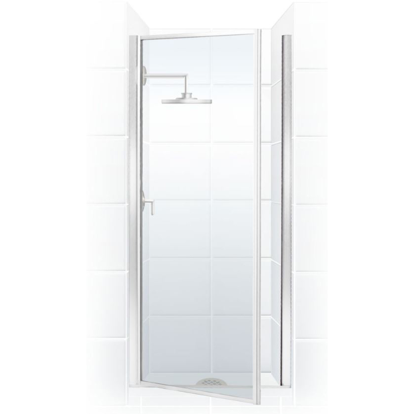 STYLEMATE 33-1/2~35-1/4x65" Shower Door in Silver & Clear
