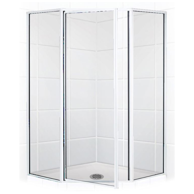 STYLEMATE 36" Neo-Angle Shower Door in Chrome & Clear Glass