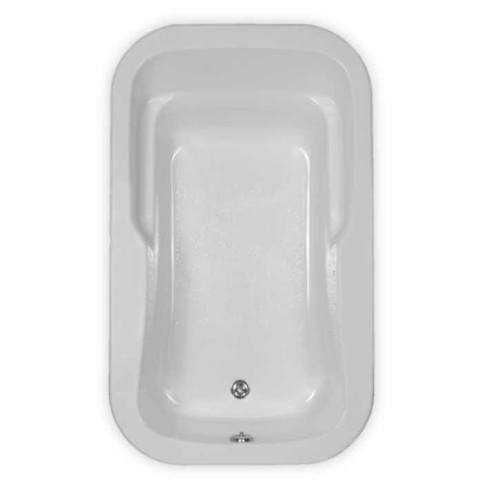 Crystal 60x36x20-1/2" Drop-In Tub w/End Drain in White