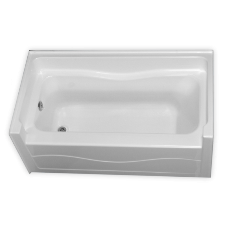 Bathtub 59-3/4x33x25-1/2 w/18" Apron & Left Drain in White