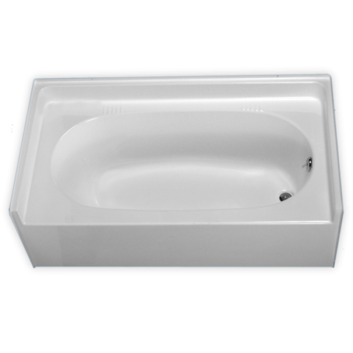 Bathtub 65.75x36x23.75 w/17.5" Apron & Left Drain in White