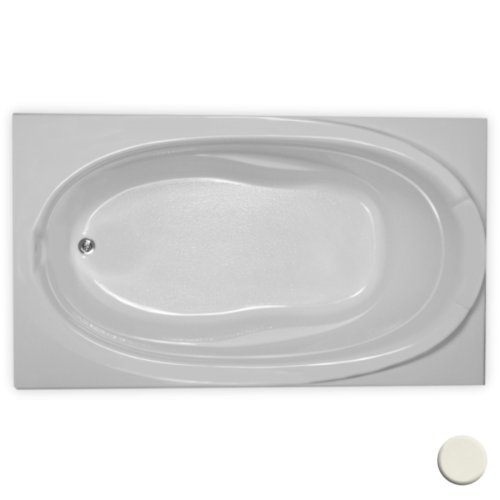 Allegheny 72x42x24" Drop-In Tub w/End Drain in Biscuit