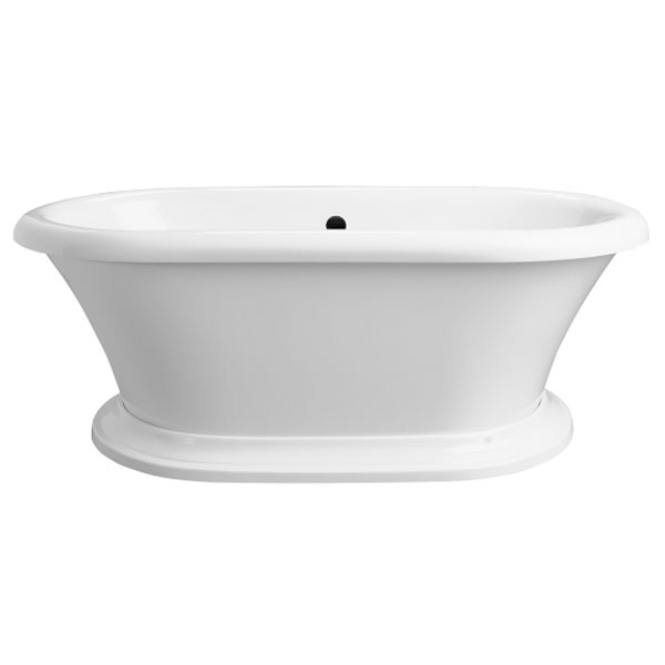 St. George 65-1/2x35x23-1/2" Freestanding Tub in White