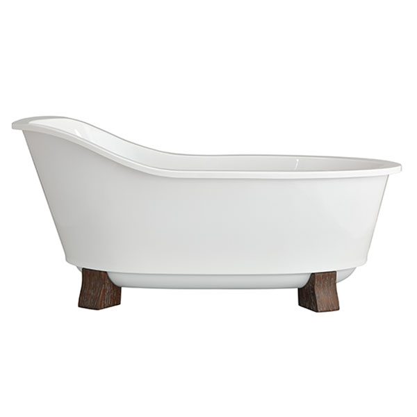 Oak Hill 66x36x29-3/4" Freestanding Tub w/Feet Canvas White