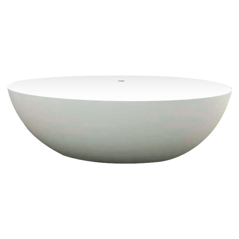 Sage 66-1/2x36x22" Freestanding Tub w/Drain in White