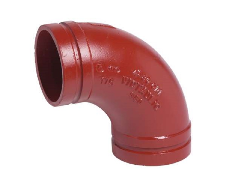 ELBOW 10 DUCTILE IRON GROOVED CEMENT LINED & TAR COATED IN T37H-77 PRIMED OUTSIDE - 10-C