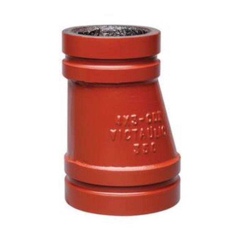 REDUCER 6X4 DUCTILE IRON ECCENTRIC GROOVED 51-C CEMENT LINED & TAR COATED IN T37H-77 OUTSIDE