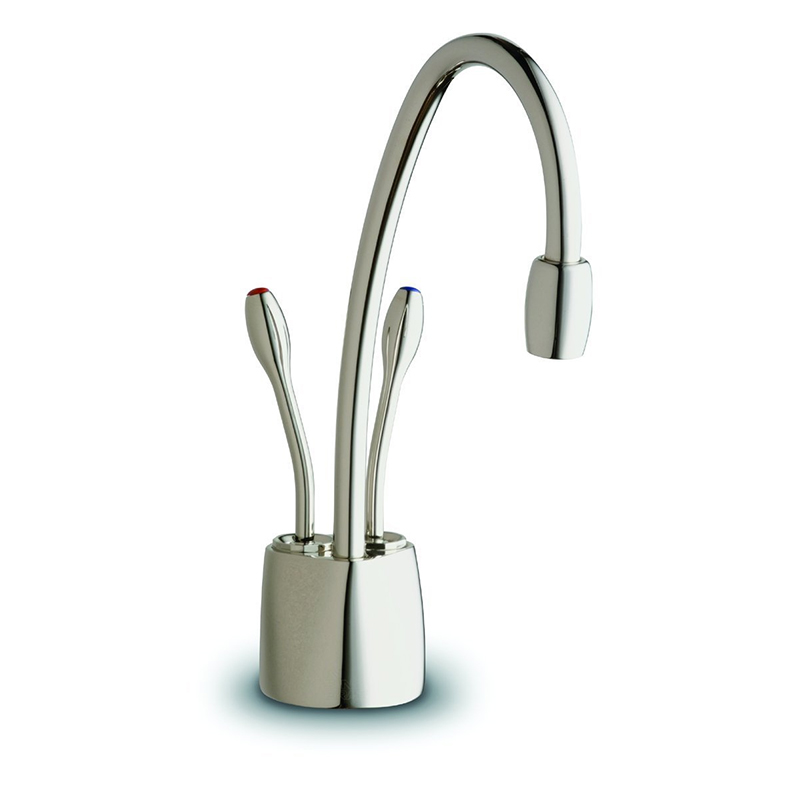 Indulge Contemporary Hot & Cold Water Faucet in PolNickel