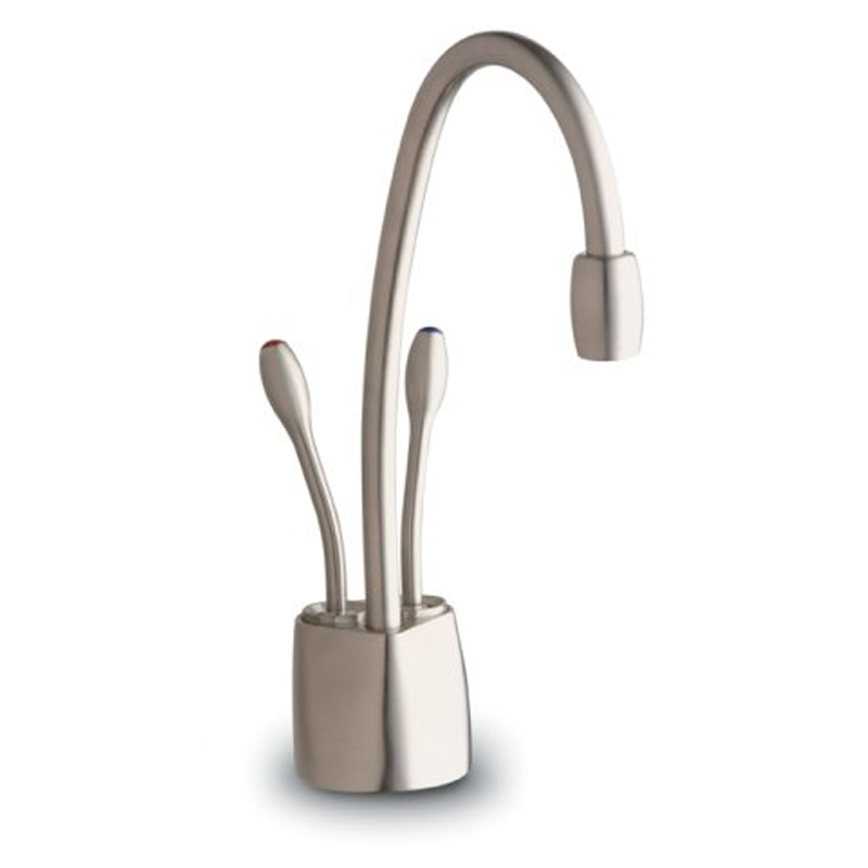 Indulge Contemporary Hot & Cold Water Faucet in Satin Nickel