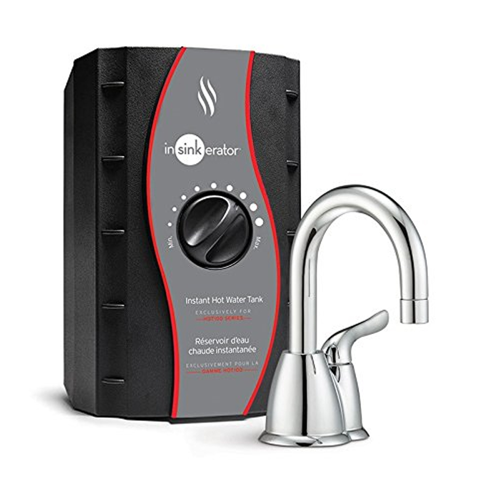 Invite Hot150 Hot Water Disp w/Easy Push Handle in Chrome