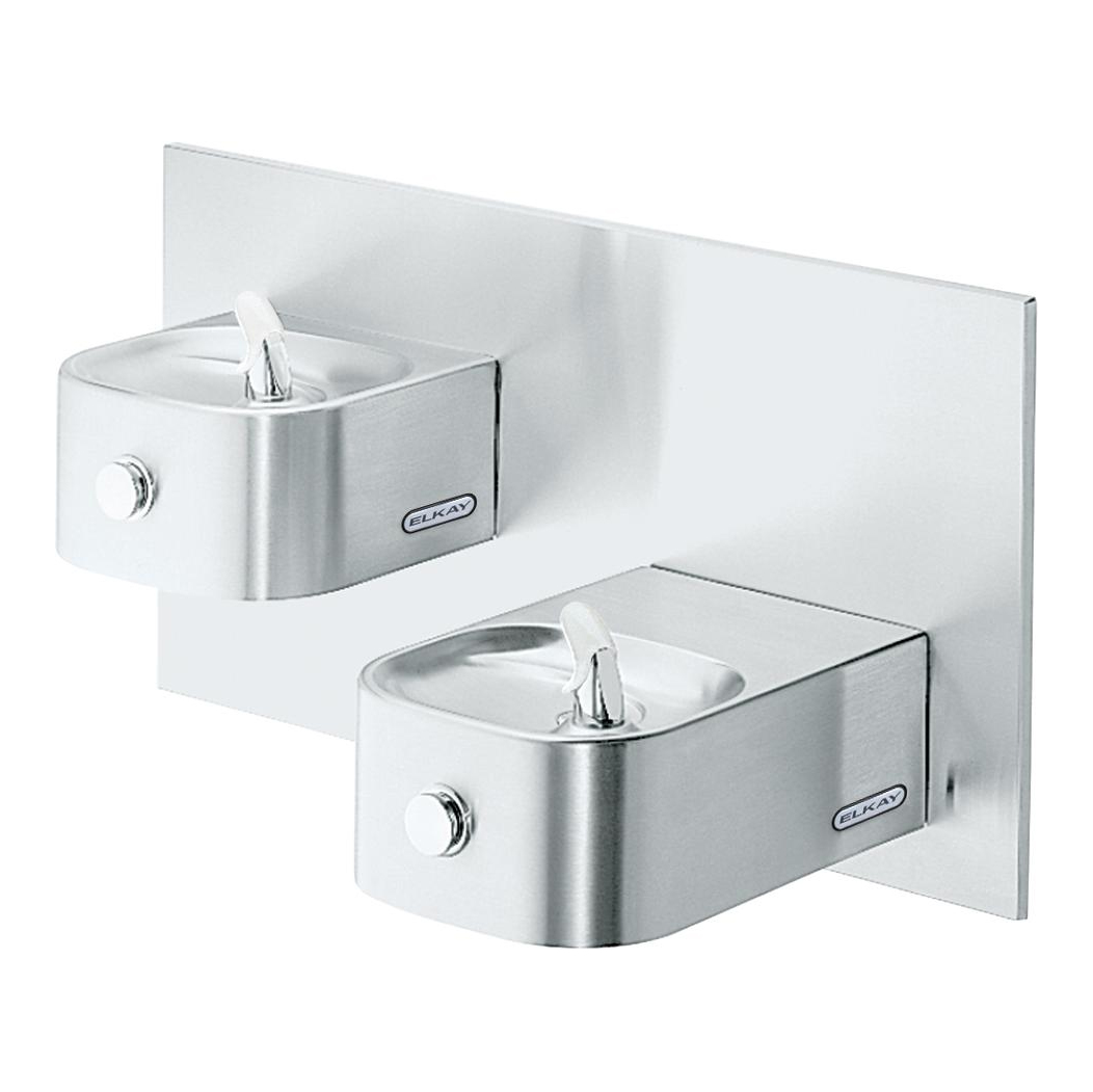 Elkay Soft Sides Bi-Level Water Fountain in Stainless
