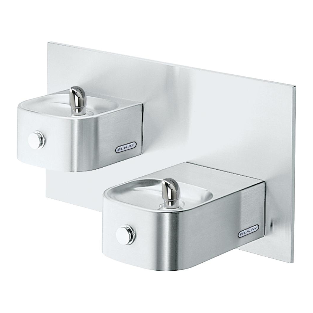 Elkay Soft Sides Bi-Level Water Fountain in Stainless