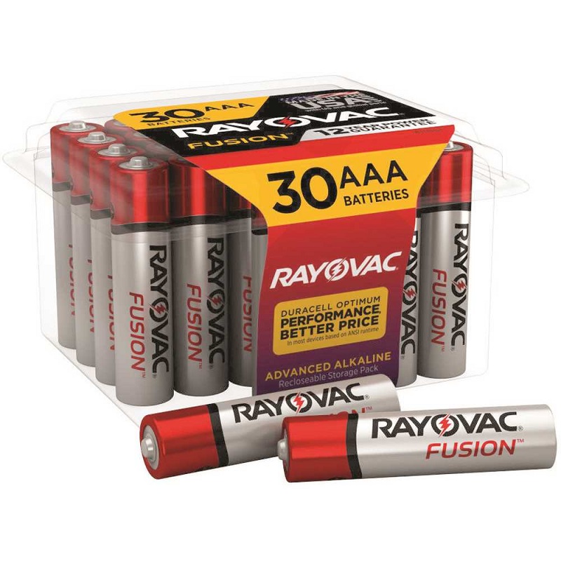 Rayovac Fusion 1.5V Alkaline AAA Premium Battery Pack - 30 per Pack